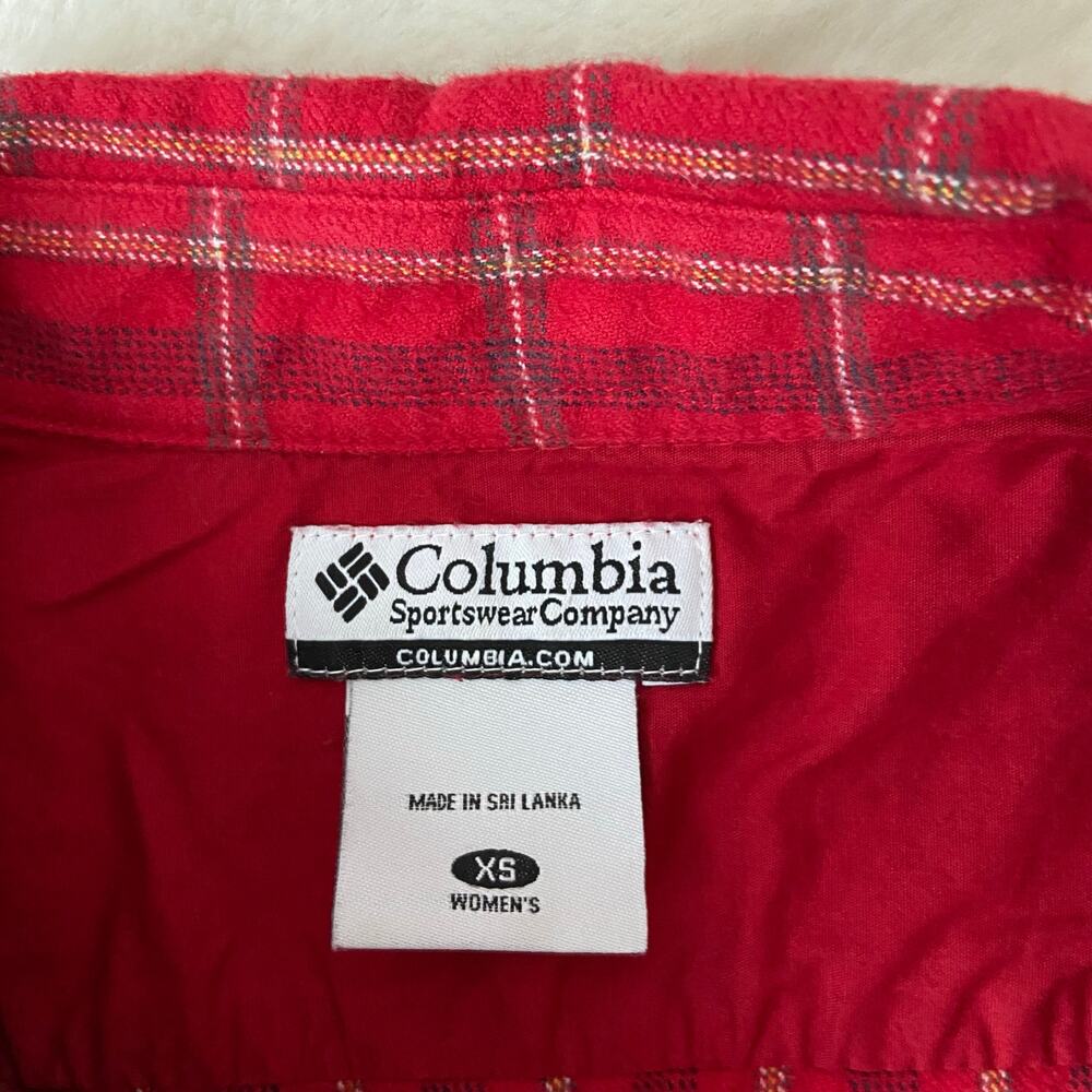 Columbia Red Plaid Button Down Flannel XS - Picture 4 of 5
